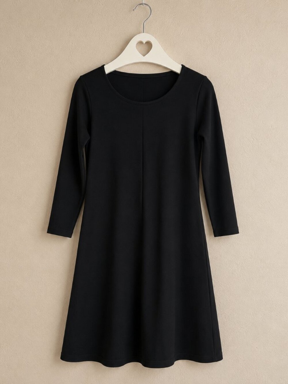 American Apparel Black Ponte A-Line Dress Made in USA  PTP16/17